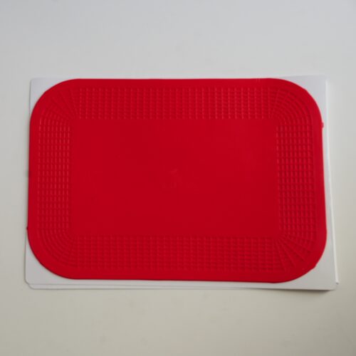 Rote Matte cirka 30 x 50 cm